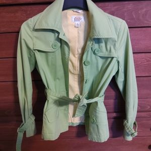 Talbots size 2 /Belted Green Jacket